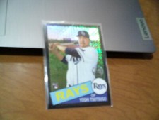 2020 TOPPS 19985 DESIGN ROOKIE BLACK MOJO REFRACTOR #CPC18- YOSHI TSUTSUGO- RAYS