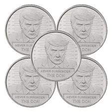 Lot of 5 x The Don - 1 oz .999 Fine Silver Round