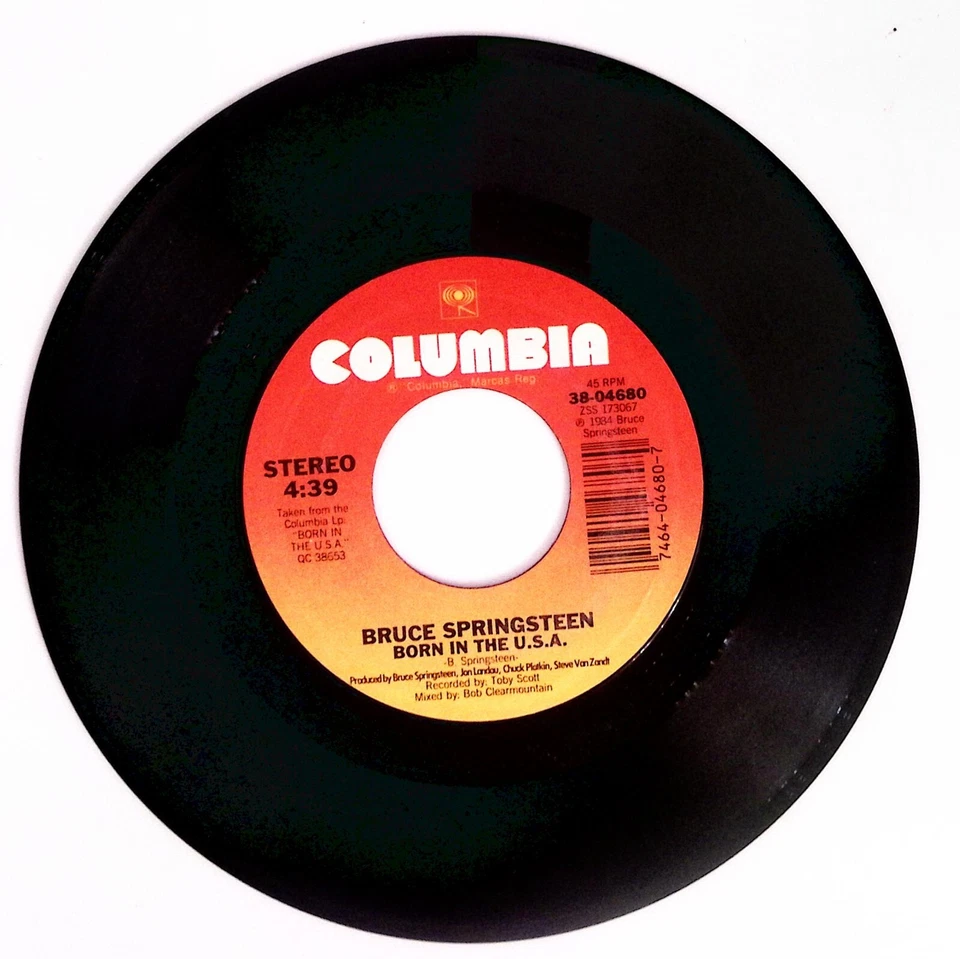 BRUCE SPRINGSTEEN BORN IN THE USA/SHUT OUT THE LIGHT COLUMBIA REC VINYL 45 75-10 - Bild 2 von 3