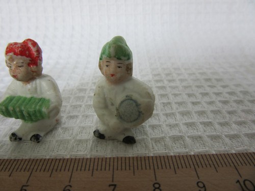 Antique German Bisque cake topper job lot figures playing musical instruments - Picture 2 of 6