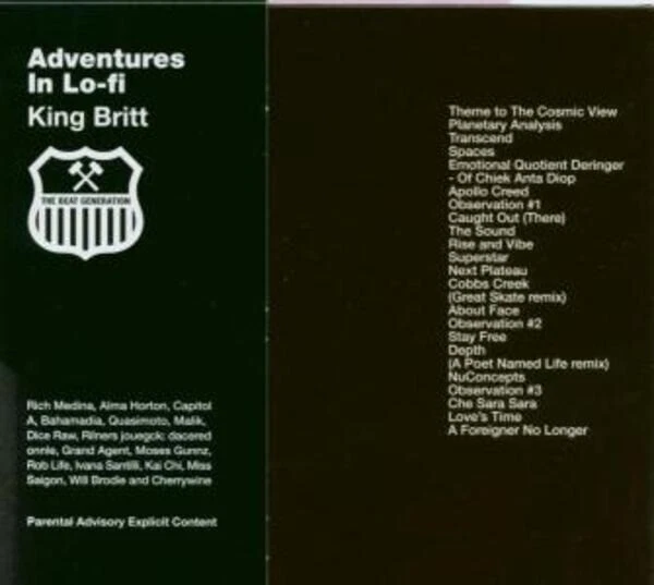 CD King Britt Adventures In Lo-Fi DIGIPAK Slipcase !K7 Records - Imagen 1 de 1