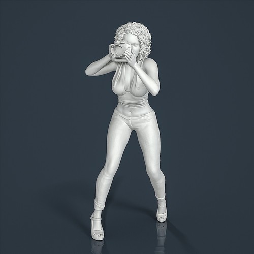 Niemalowana figurka żywiczna Kobieta dziewczyna w aparat ubrana nago 1/18 1/24 1/32 1/43 - Zdjęcie 20 z 34