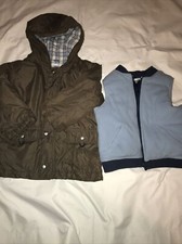 Janie and Jack 2-in-1 Jacket Removable Vest, Size2- 3 Boys Hooded Brown