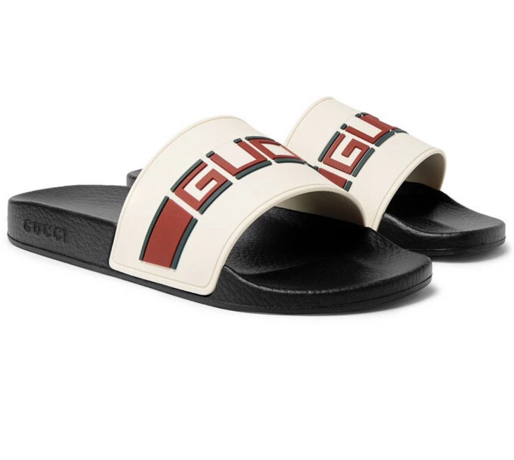 Gucci Pursuit Off White Rubber Slides Unisex 36 Great Condition $380 | eBay