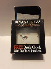 Vintage 1991 Benson and Hedges Promo Desk Clock Signature Collection