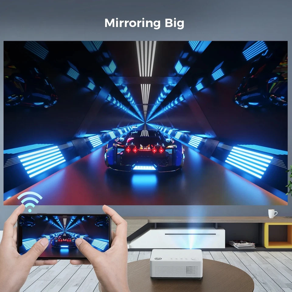 Vankyo 4K Mini Projector 1080P 5G WiFi Bluetooth Video Home Theater 250" Display - Image 4 of 4