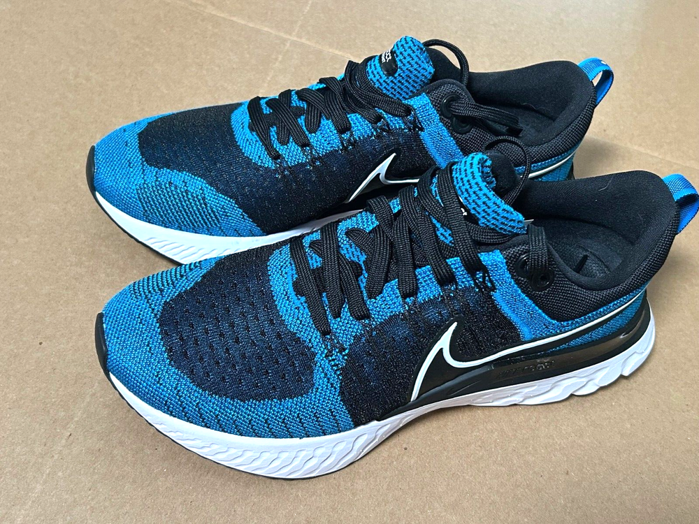Nike React Infinity Run FK2 Mens Running Shoes Black Blue Size 10.5