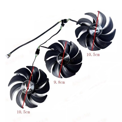 98mm 105mm ZOTAC RTX 4080 4090 TRINITY OC Graphics Card Fan Replacement TD85 - 第 2/8 張圖片