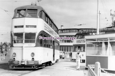 a0909 - Blackpool Tram - No.705 to Pleasure Beach at Station - Print 6x4
