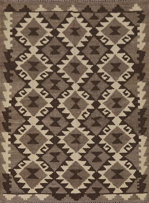 Colorful Kilim Rugs Flatweave Pile Wool Kelim Carpets 3x5 ft