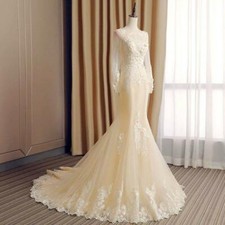 Gorgeous Long Sleeve Mermaid Wedding Dress