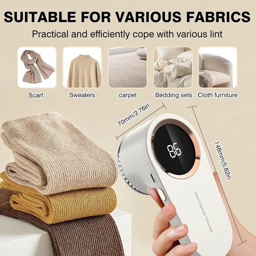 Rechargeable Electric Clothes Lint Pill Fluff Remover Fabric Sweater Fuzz Shaver - Picture 15 of 30