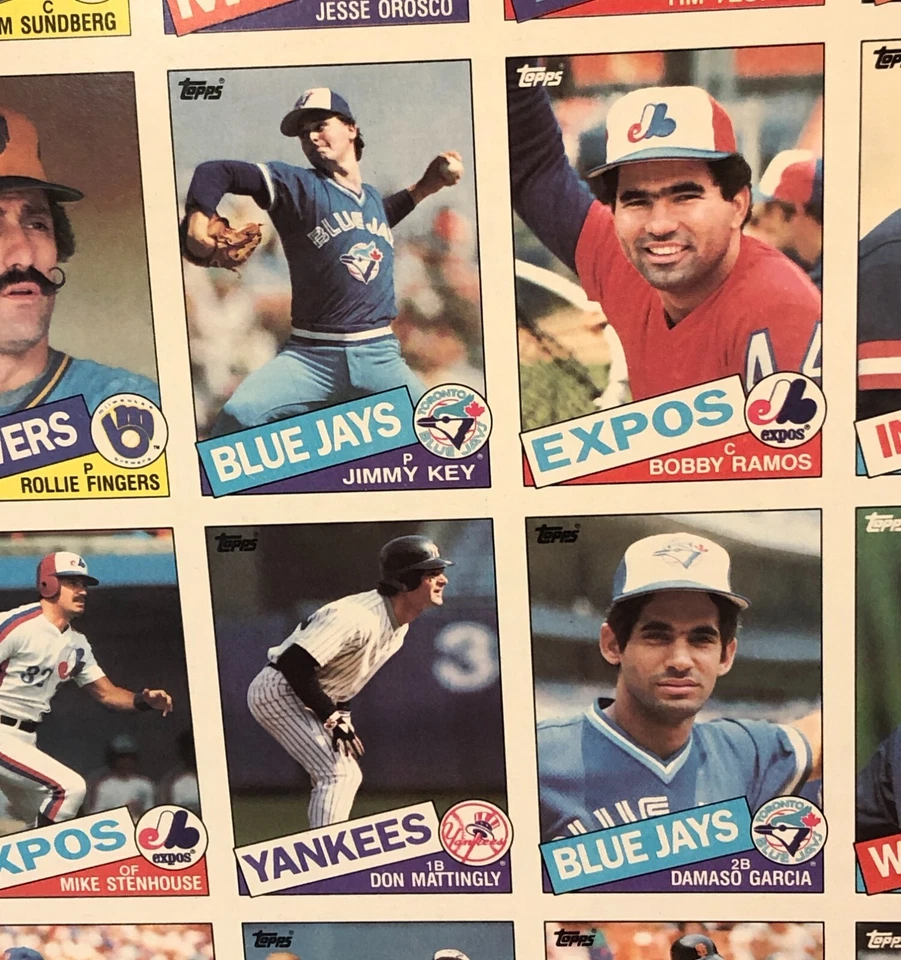 Tarjeta de béisbol Topps 1985 hoja vintage sin cortar (132 tarjetas) 28" x 43" Mike Schmidt Foto 4 de 4