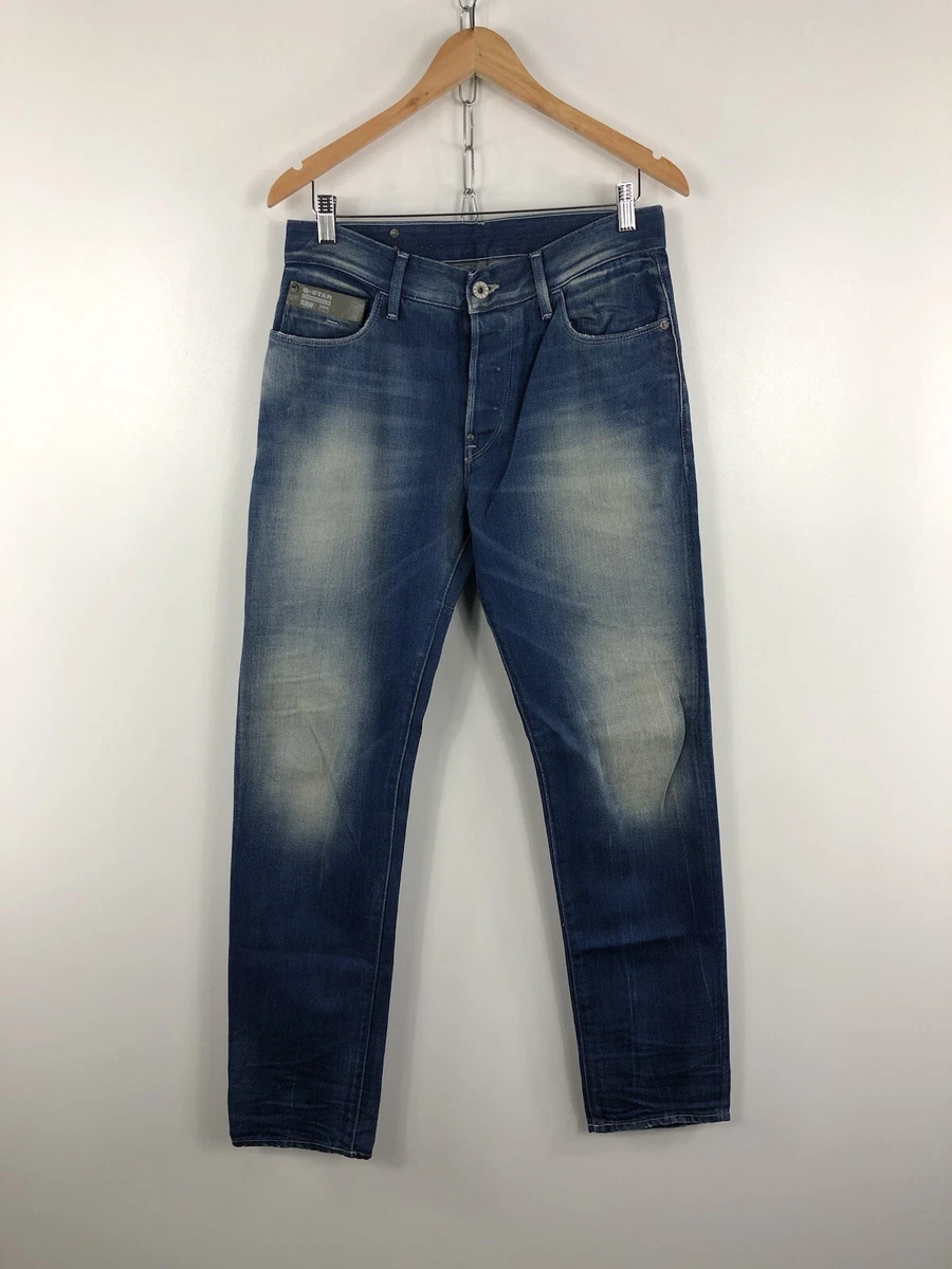 Tapered raw best sale denim