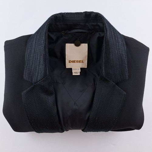 Diesel Sport Coat Mens Large Blazer Jacket Black Polyester Wool Blend 2 Button - Picture 23 of 23