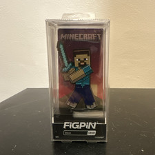 FiGPiN Minecraft Steve Pin 1250 2023 SDCC Exclusive One of 500 Multicolor