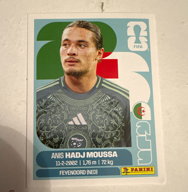 Panini FIFA World Cup 2026 Anis Hadj Moussa ALG 17 Feyenoord Portrait Sticker