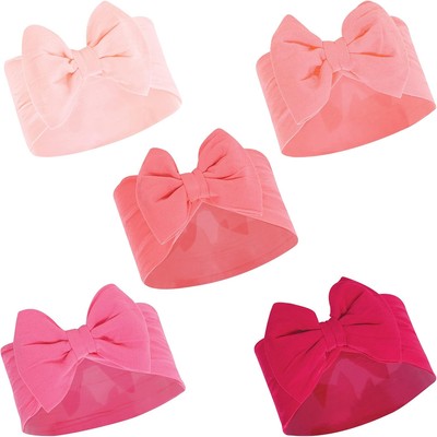 Hudson Baby Cotton and Synthetic Headbands, Size 0-24 Months One Size, Coral 
