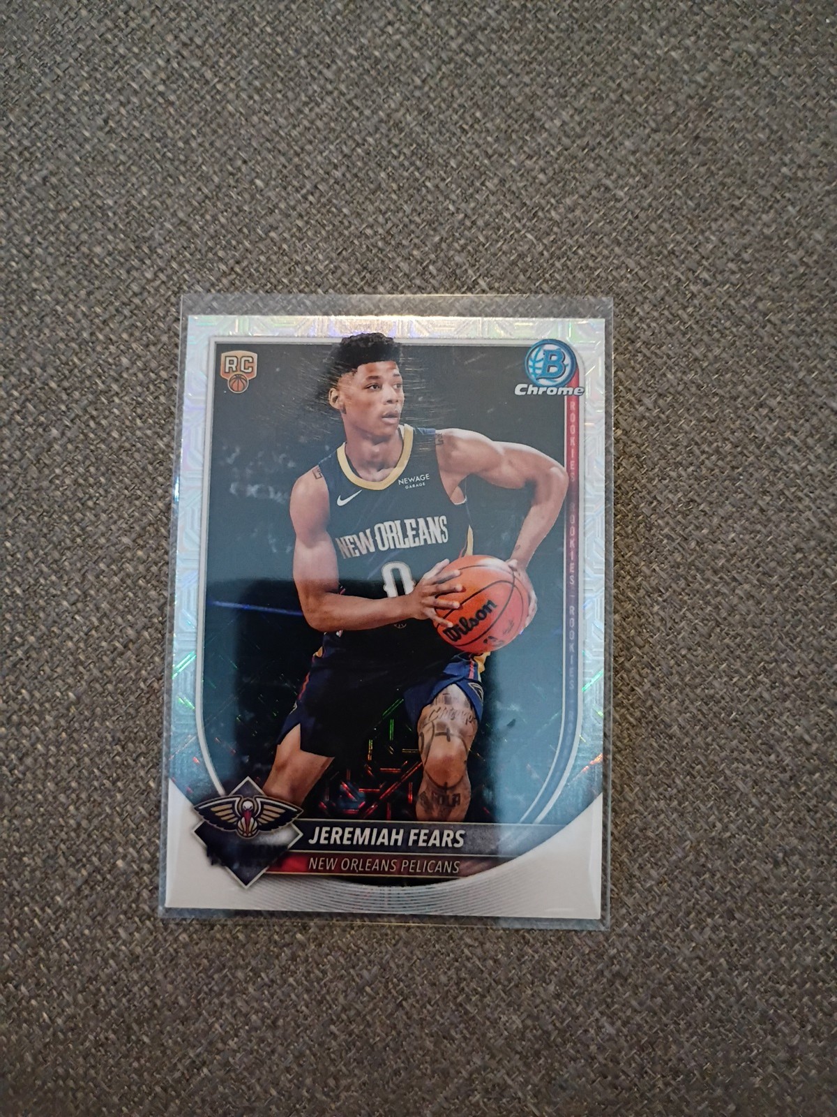 2025-26 Bowman Chrome Basketball Jeremiah Fears RC Mojo Refractor RC #BCV-7