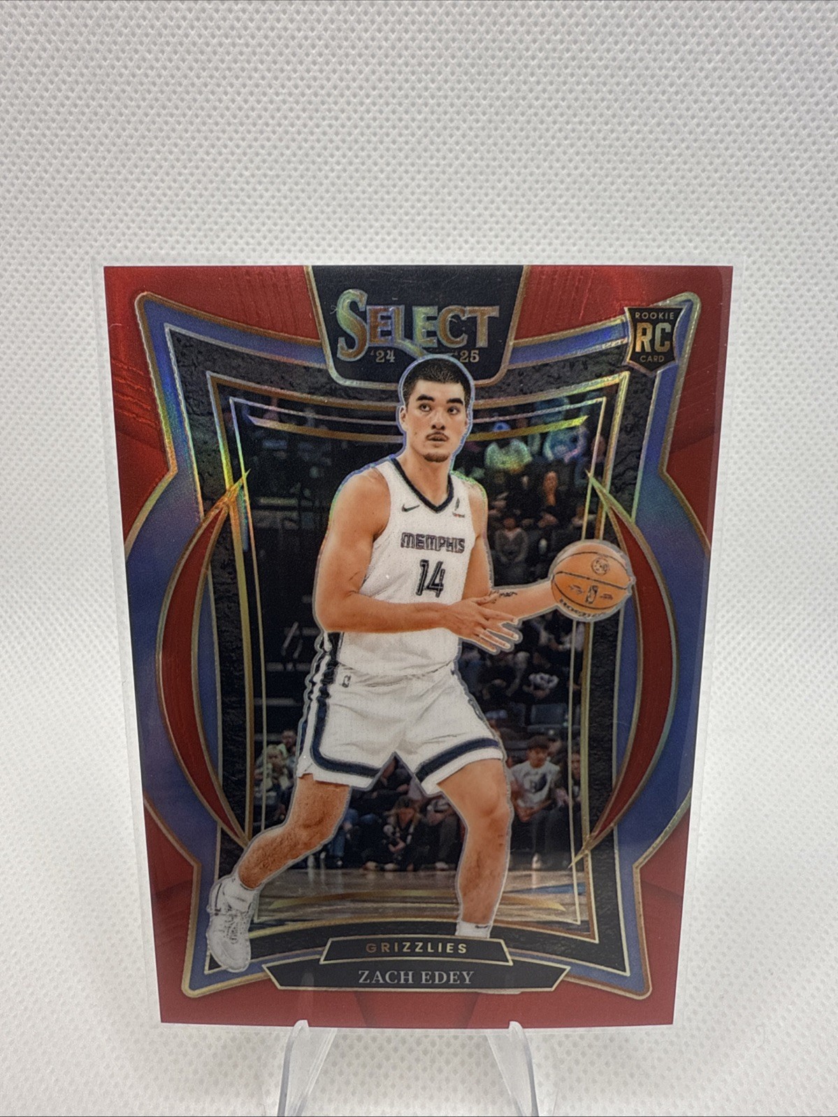 2024-25 Panini Select - Concourse Zach Edey #98 Red Prizm /199 (RC)