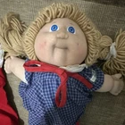 Cabbage Patch Kids Play Doll Blonde Curly Hair Blue Eyes Outfits Accessories