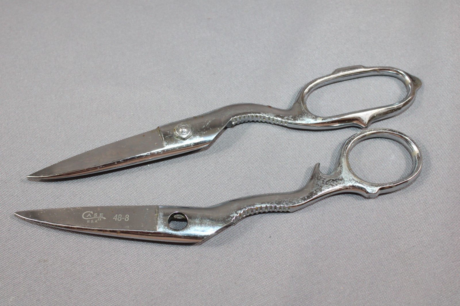 Vintage Case XX Scissors Sportsman’s 8" Shear With Leather Sheath 48-8