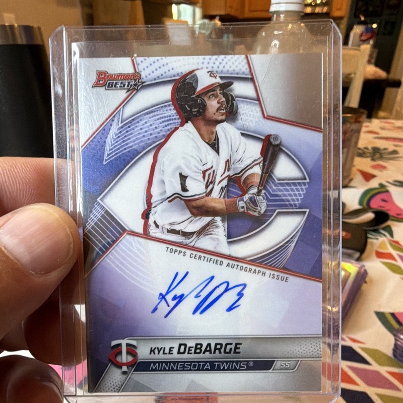 Topps 2025 Bowman's Best Kyle DeBarge Best of 2025 Auto #B25-KD Twins on card