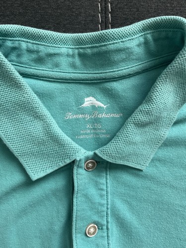 Tommy Bahama Poloshirt Herren Extra Large türkis bestickt 100% Baumwolle XL - Bild 2 von 7