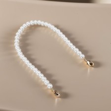 40cm Artificail Pearl Handle Chain with Alloy Clasp Elegant Multifunctional