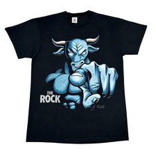 Vintage 1998 WWF The Rock Brahma Bull T Shirt U Smell What The Rock Is Cookin  