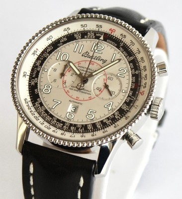 BREITLING Watch A35330 NAVITIMER MONTBRILLANT FLYBACK CHRONOGRAPH, WHITE DIAL  