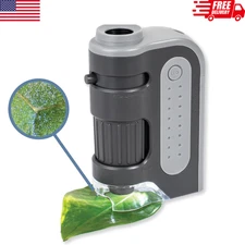 Carson MicroBrite Plus 60x-120x Accurate LED Lighted Pocket Microscope, Portable