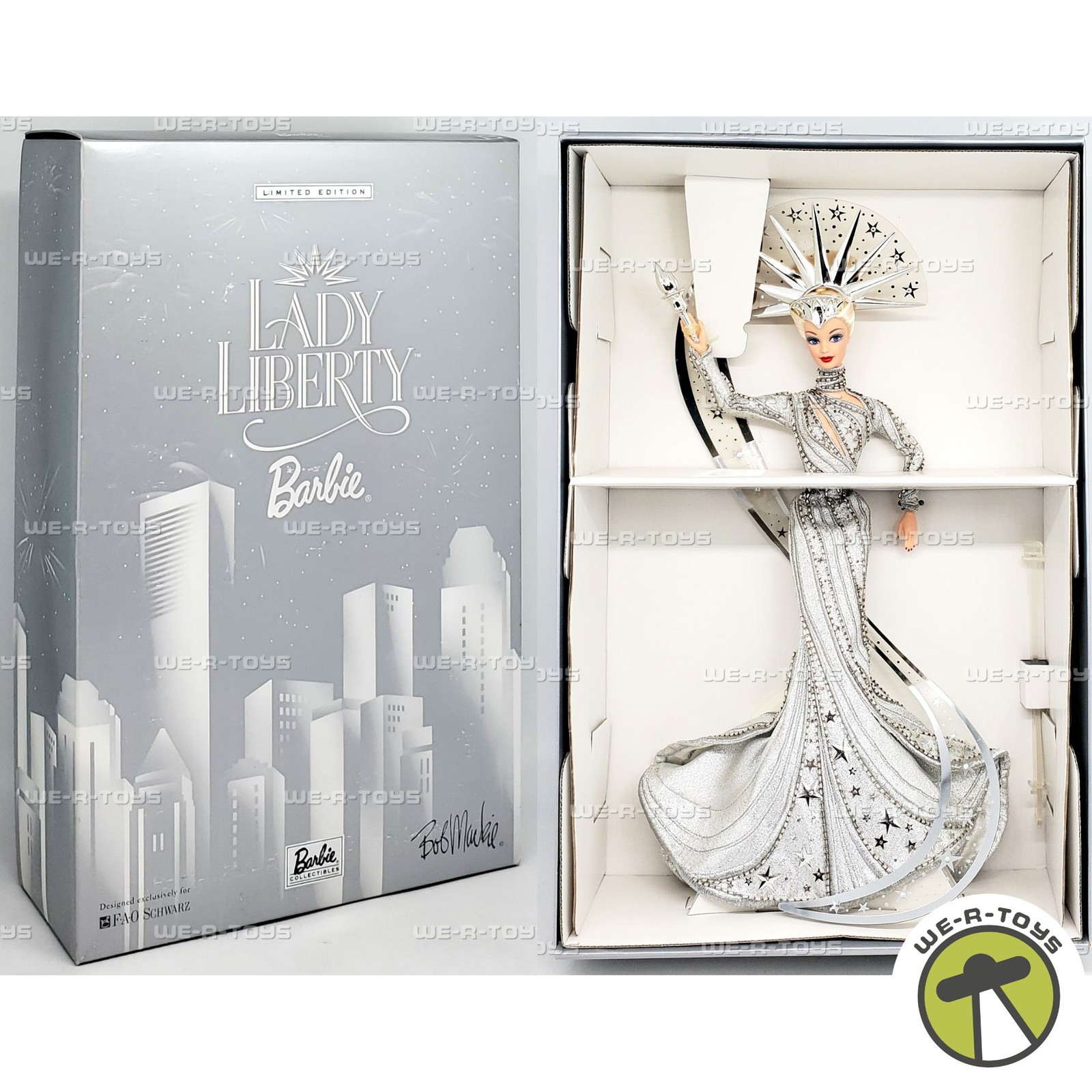 Barbie Bob Mackie Lady Liberty Doll F.A.O. Schwarz Exclusive 2000 Mattel 26934