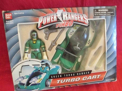 VINTAGE 1996 SABAN'S POWER RANGERS TURBO CART W/ ORIGINAL BOX BANDAI
