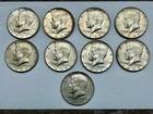 1967 Kennedy Half Dollars Lot of (9) 40% Silver Coins  Circulated Nice!!
