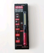 ICON 800 Lumen Rechargeable Foldable Slim Bar Light Water Resistant Work Light