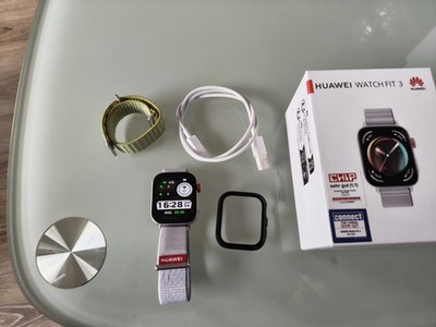 HUAWEI Watch Fit 3 Grey NFC Nylon Armband 1,82 Zoll AMOLED-Display Smartwatch