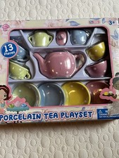 Porcelain Polka Dot Tea Set. Childs 13 Pieces