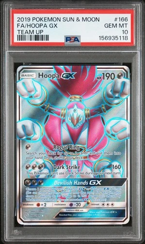 Fa/Hoopa Gx 2019 Pokemon Sun & Moon Team Up #166 Team Up PSA 10