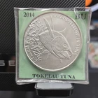 2014 Tokelau Elizabeth 1 oz 999 Silver $5 Kakahi-Yellowfin Tuna Air-tite case