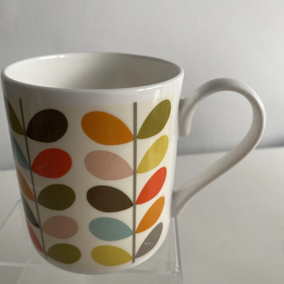 Taza de porcelana de hueso Orla Kiely 300 ml - diseño retro con patrón de varios tallos Foto 4 de 4