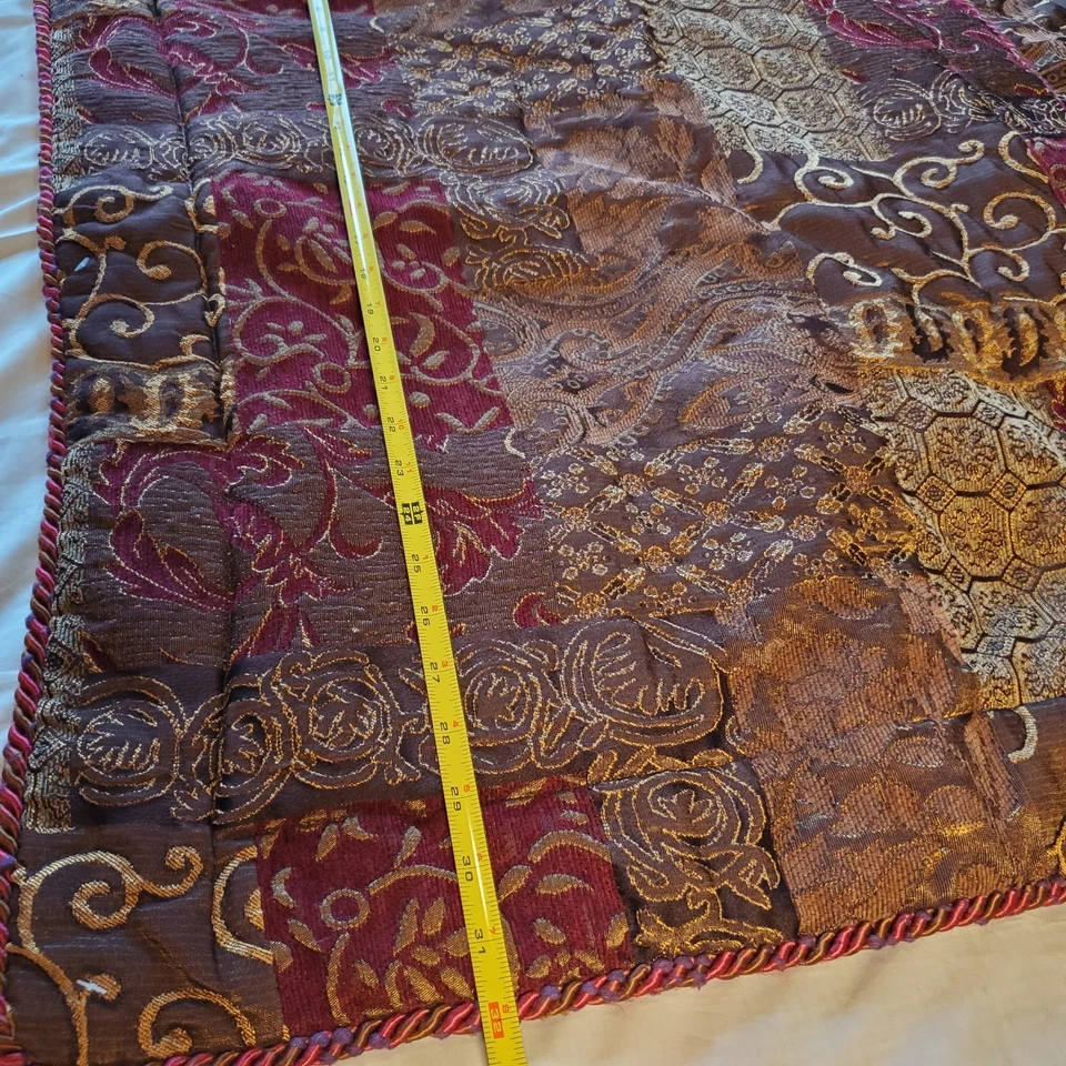 Croscill Galleria 枕套 托斯卡纳,红色,金色拼贴 2 件套 标准 — 第 4/4 张图片