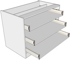New Kitchen Base Units 2–4 Drawers – Flat Pack Carcasses – Sizes