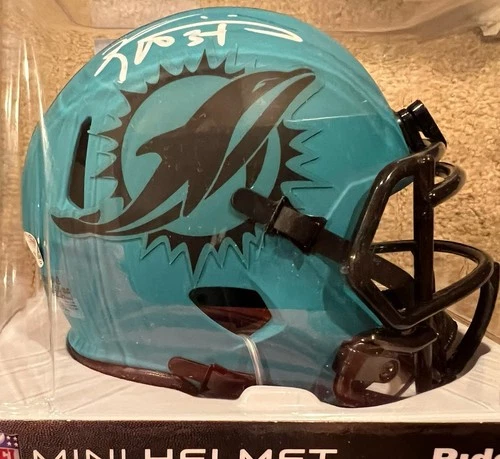 Ricky Williams Signed Miami Dolphins Rave Mini Helmet JSA WITNESS COA
