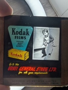 Vintage Kodak Verichrome Film Cinema Glass Slide  Advertising NZ