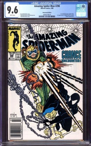 AMAZING SPIDER-MAN #298 CGC 9.6 WHITE PAGES // 1ST APPEARANCE EDDIE BROCK CAMEO