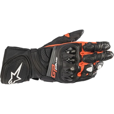 Alpinestars GP Plus R V2 Gloves - Black/Red Fluorescent, Large 3556520-1030-L