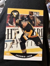 Jaromir Jagr 1990-91 Pro Set Rookie Card #632 NHL Pittsburgh Penguins. rookie card picture