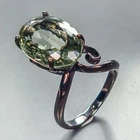 Women ring 26 ct Natural Green Amethyst Ring 925 Sterling Silver Size 9 /R453852