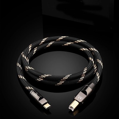 HIFI USB Cable USB Type A to B DAC A-C Audio Cable OCC Silver Plating Data Cable